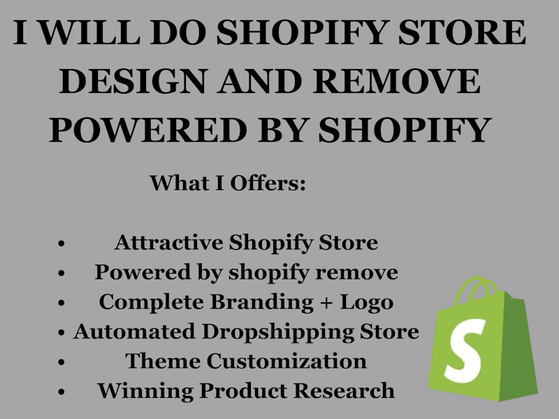 Cover image for I will remove powered by shopify on your shopify website