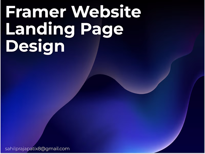Cover image for Framer Website   |   landing page design  
