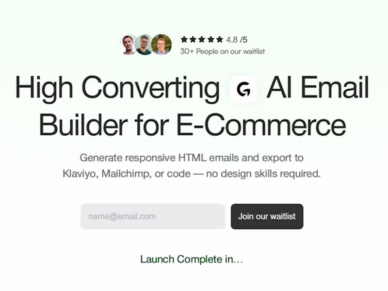 Cover image for Galio: AI Email Builder for E-commerce – Design & Export in Min…