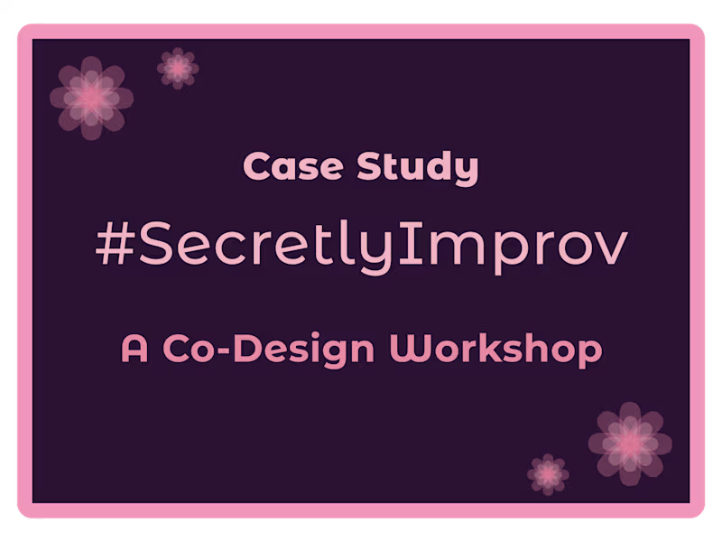 Cover image for The #SecretlyImprov Codesign Workshop: Design Community Event