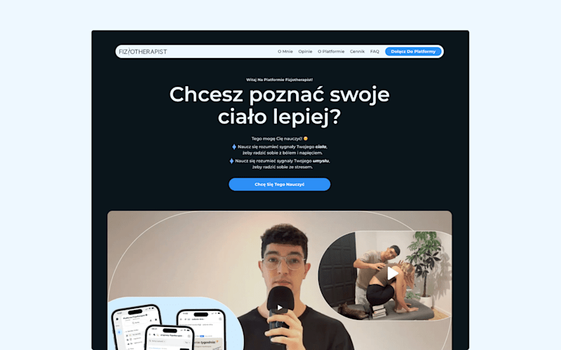 Cover image for Framer landing page for Fizjotherapist