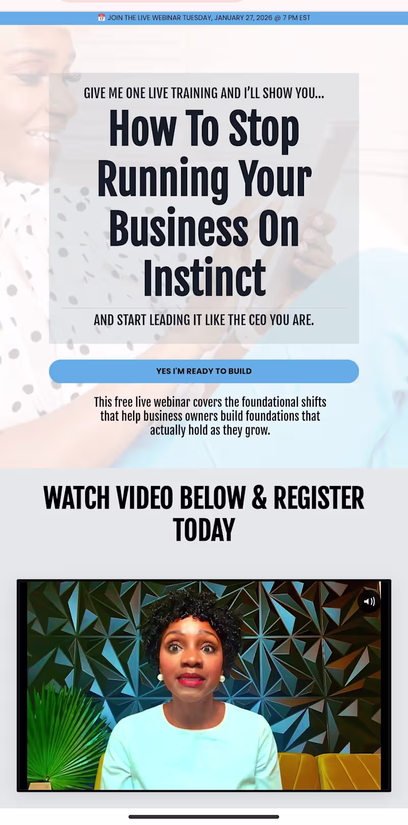 Cover image for While building this webinar landing page, I realized the VIP...