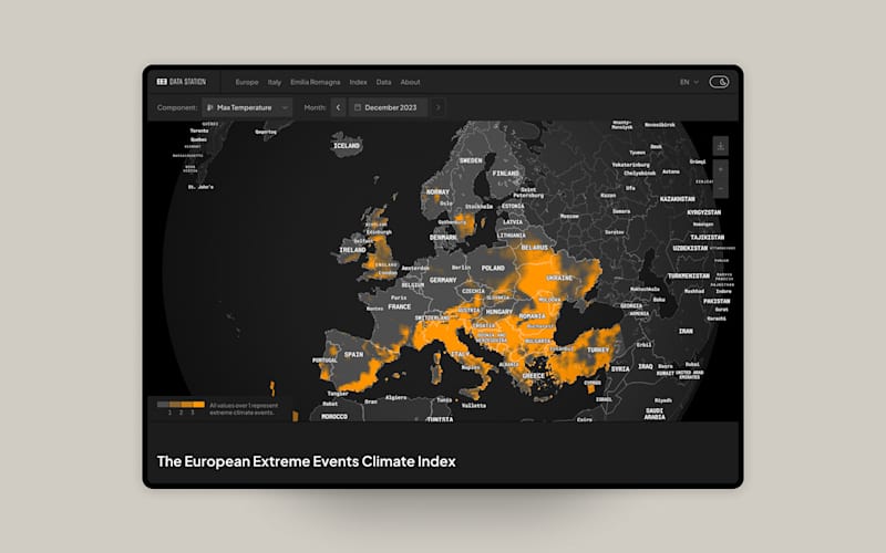 Cover image for Dashboard for climate data