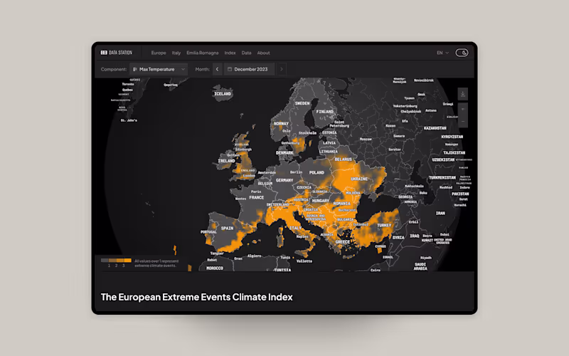 Cover image for Dashboard for climate data
