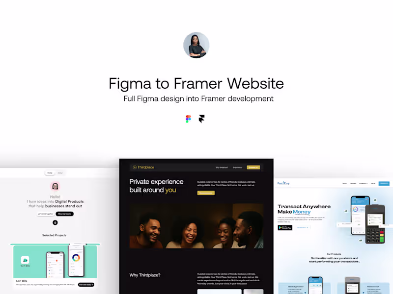Cover image for Figma to Framer Landing Page Development