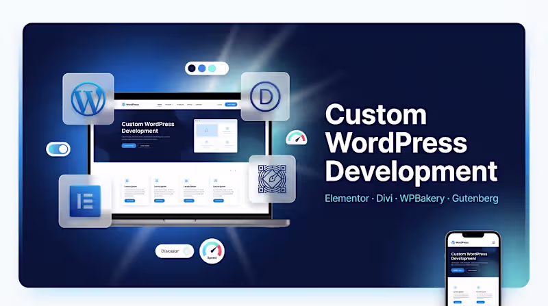 Cover image for Custom WordPress Dev — Elementor, Divi & Gutenberg