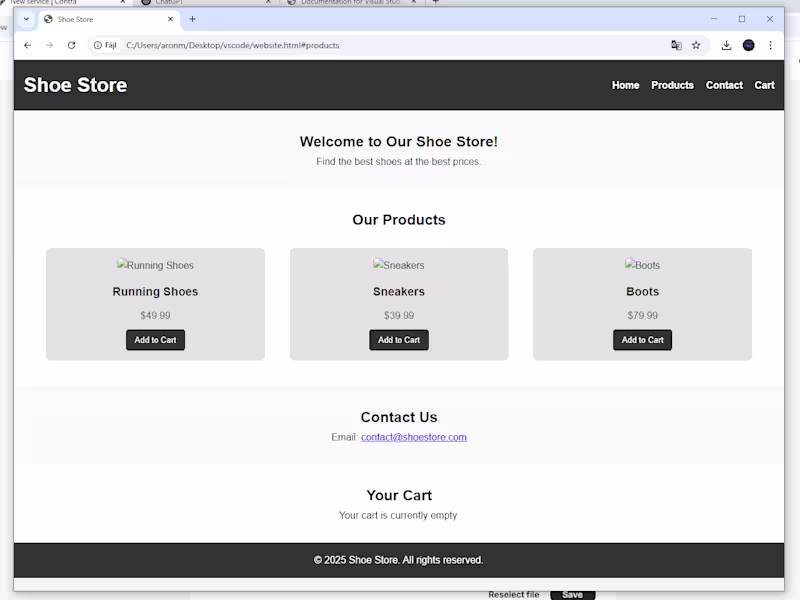 Cover image for Shoe Store Website