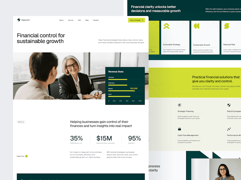 Cover image for Financial Consulting Landing Page Design