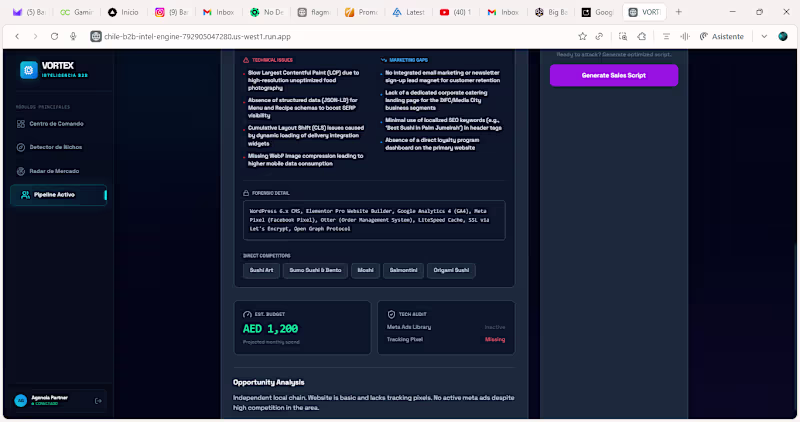 Cover image for working on a marketing lead gen app for a client in chile