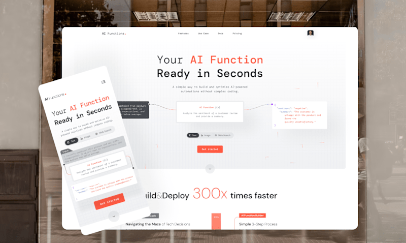 Cover image for AI Function Landing Page Design