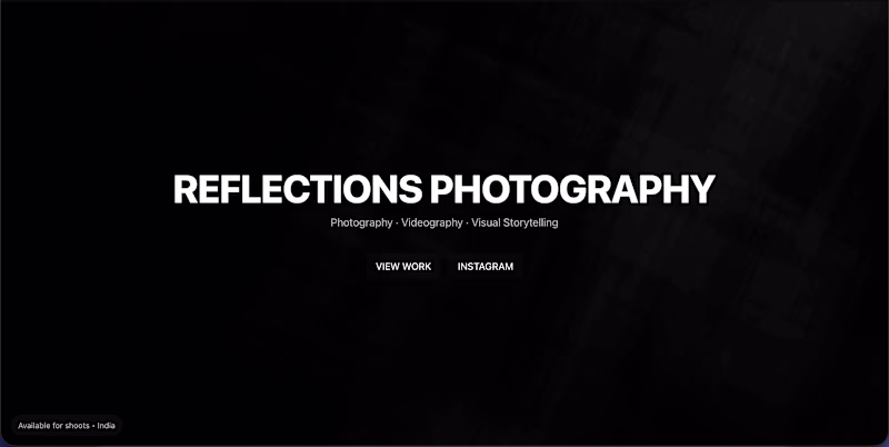 Cover image for A personal photography portfolio website showcasing visual w...