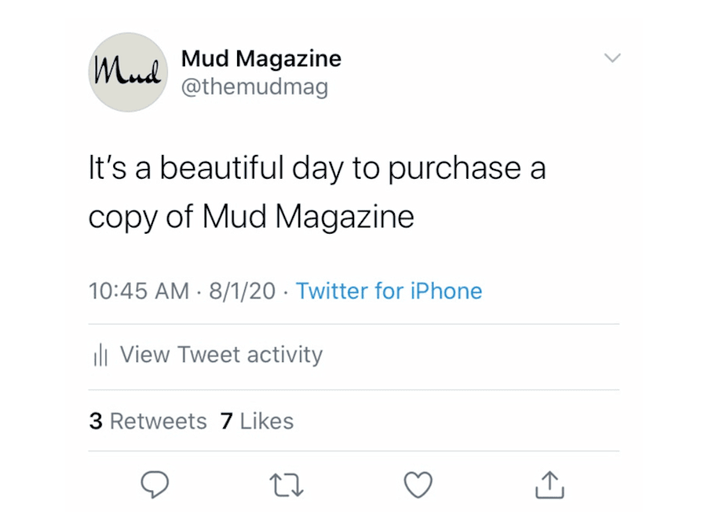 Cover image for Twitter Manager - Mud Magazine