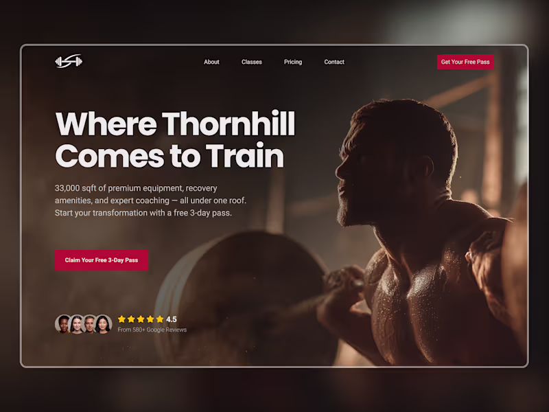 Cover image for Thornhill Fitness Studio Website Redesign