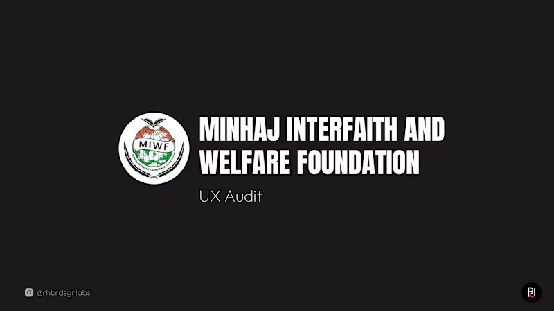 Cover image for MIWF UX Audit + Web design