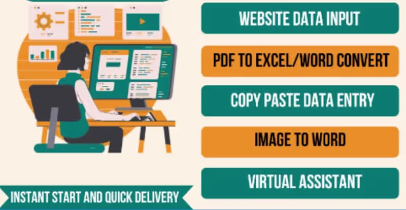 Cover image for I will do data entry, file conversion, copy-paste, and web scrap