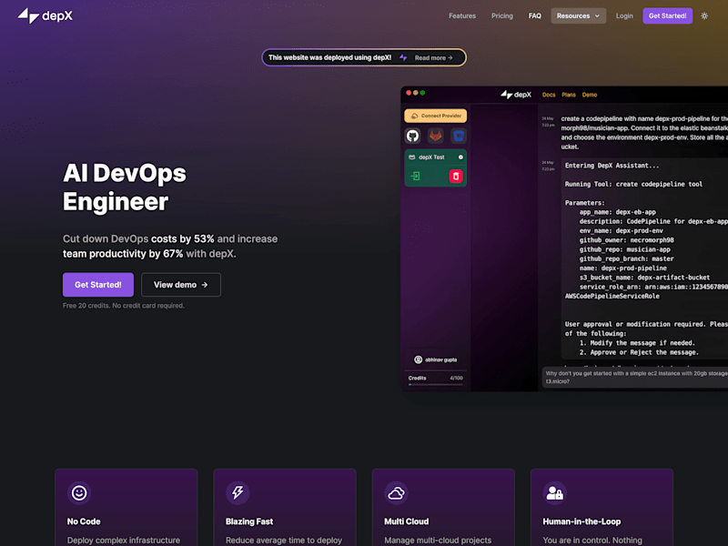 Cover image for DepX: AI-Powered DevOps Copilot