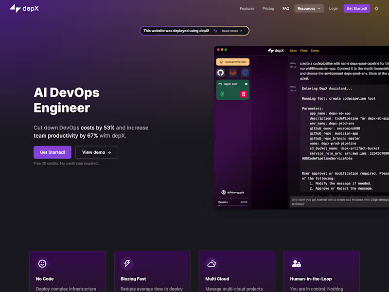 Cover image for DepX: AI-Powered DevOps Copilot