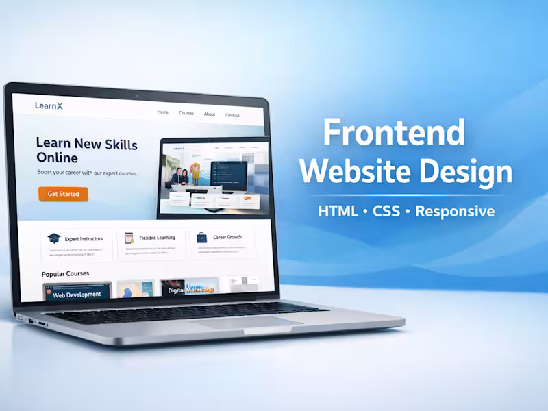 Cover image for Frontend Website Design with Clean UI (HTML & CSS)