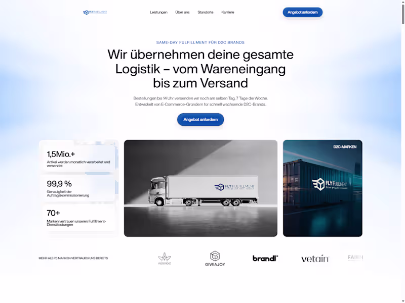 Cover image for Fly Fulfillment | Webflow, GSAP