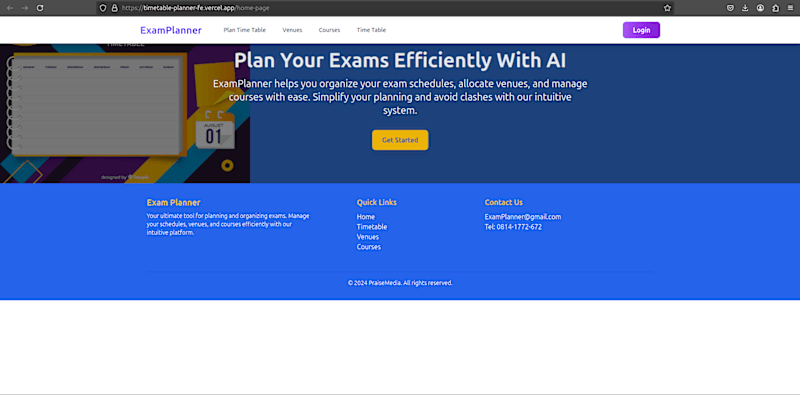 Cover image for AI Powerd Time Table Planner