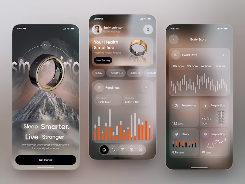 Cover image for Smart Ring Fitness Tracker App