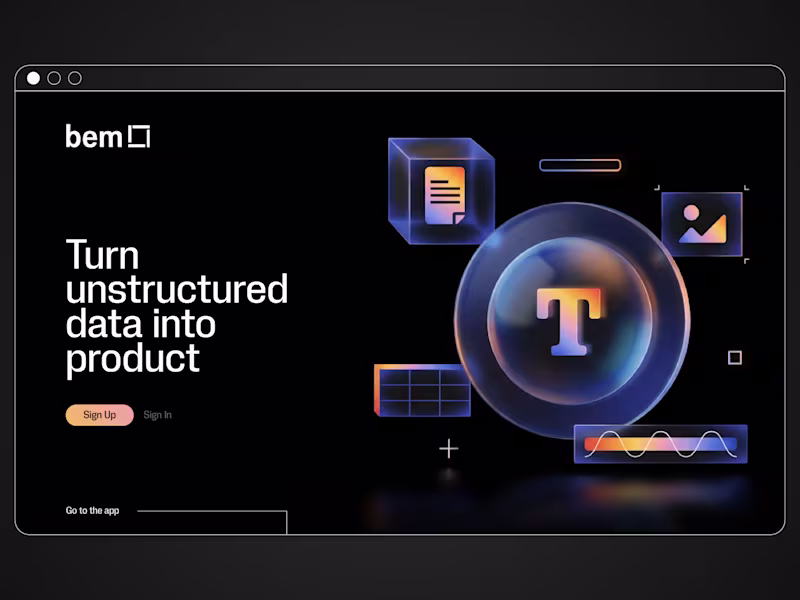 Cover image for Art Direction Project for bem.ai