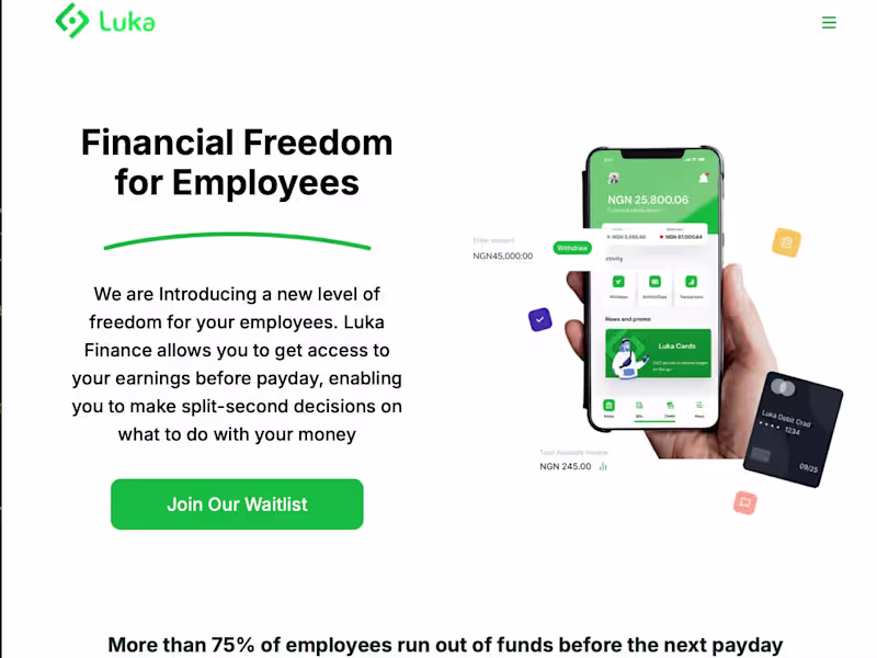 Cover image for Luka finance || financial freedom for employees