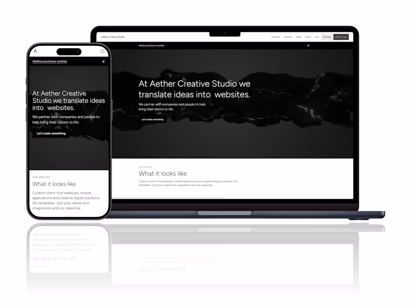 Cover image for Aether Creative Studio Website