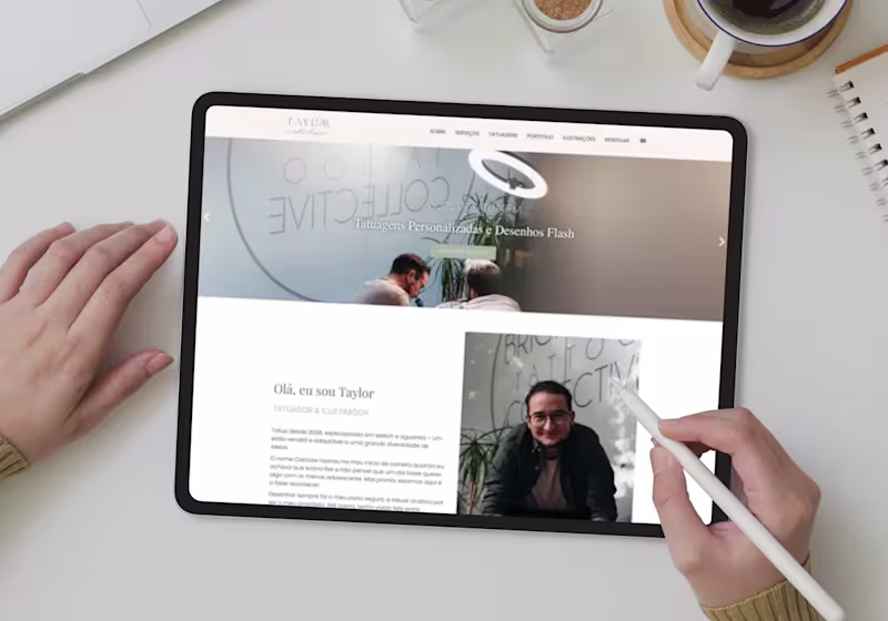 Cover image for Taylor CatClaw - Tattoo Artist Website Design