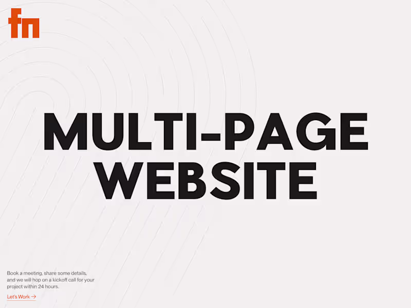 Cover image for Multi-Page Website (Design & Development) 🚀🚀