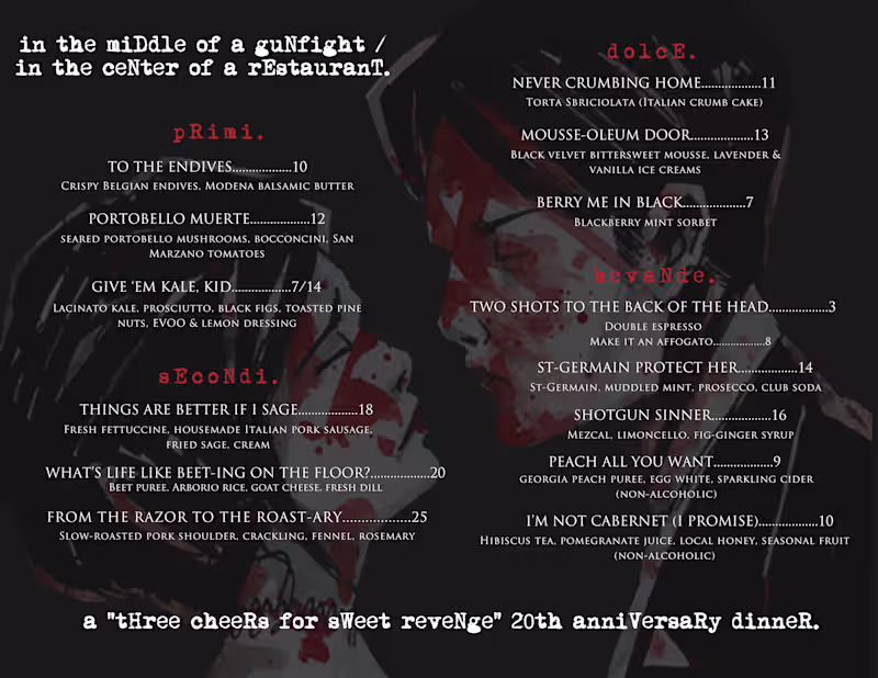 Cover image for Spec Work: "Three Cheers" Anniversary Menu