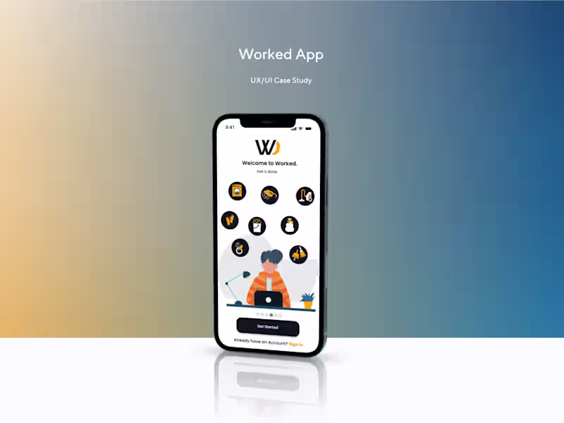 Cover image for Branding and Mobile App Design for Worked, An Online Marketplace