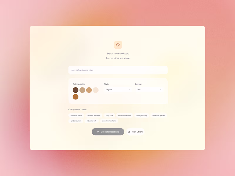 Cover image for AI moodboard generator