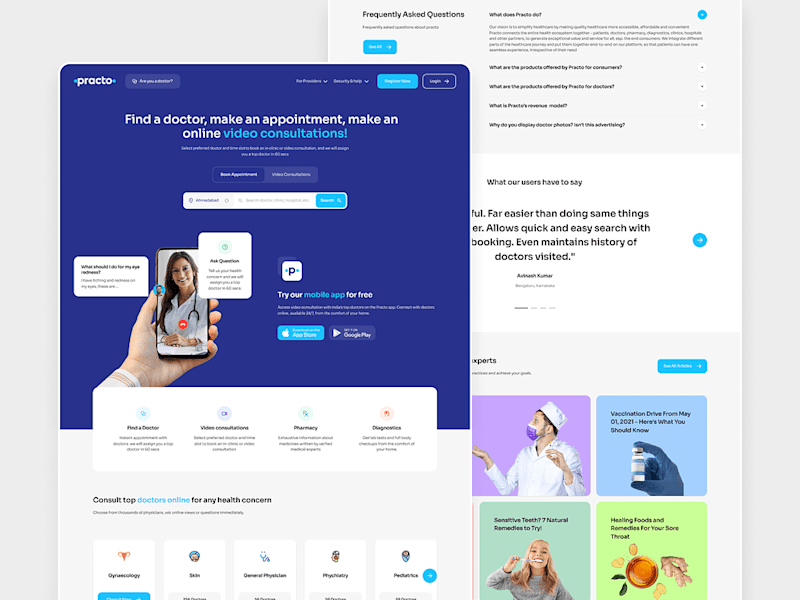 Cover image for Practo - Healthcare System | Redesign Concept