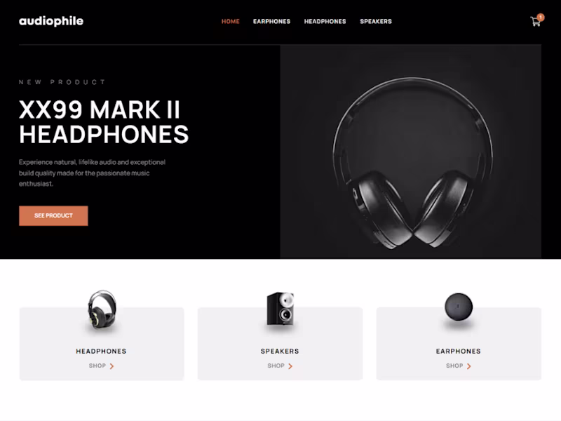 Cover image for Audiophile Ecommerce Website A sleek, responsive frontend fo...