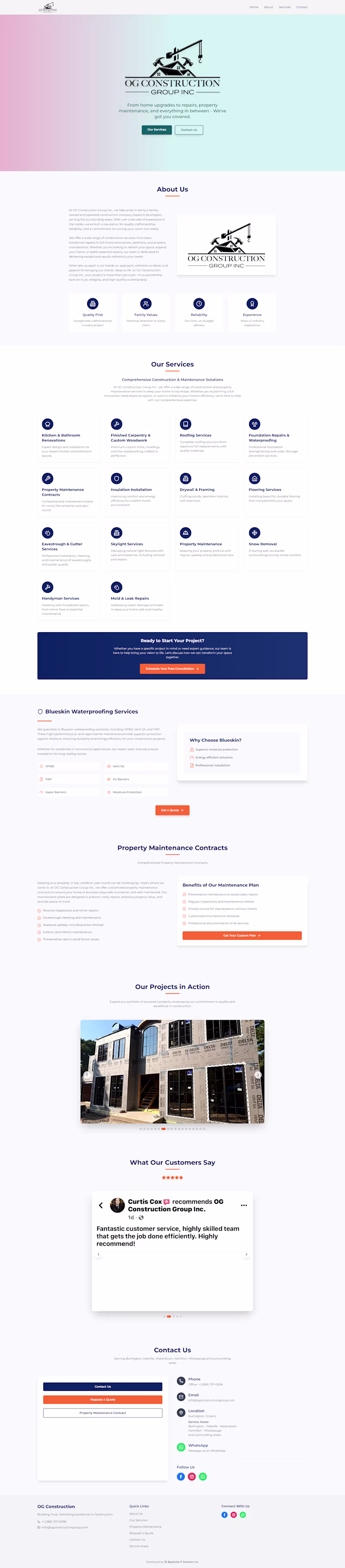 Cover image for Modern Website Development for OG Construction Group