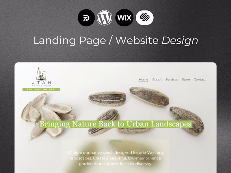 Cover image for UTAH Native Seed • Web Design