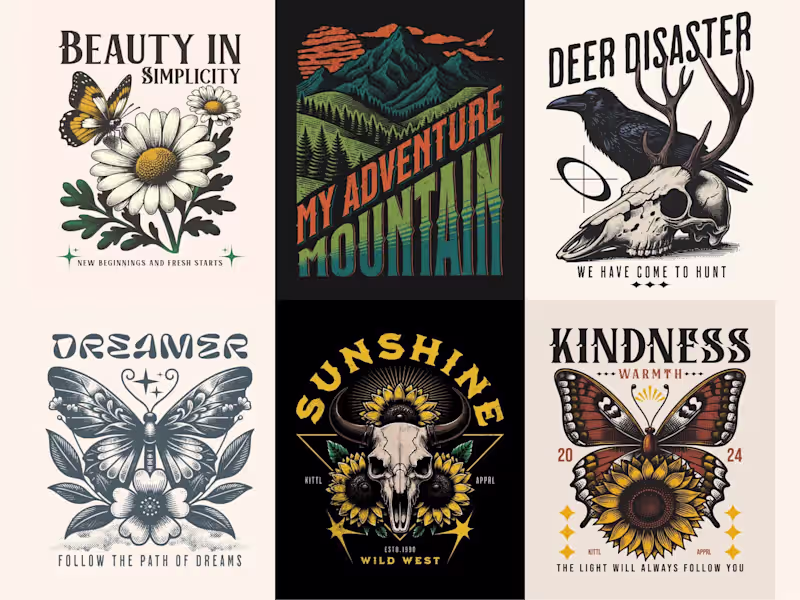 Cover image for I can make exclusive t-shirt designs with a retro vintage style