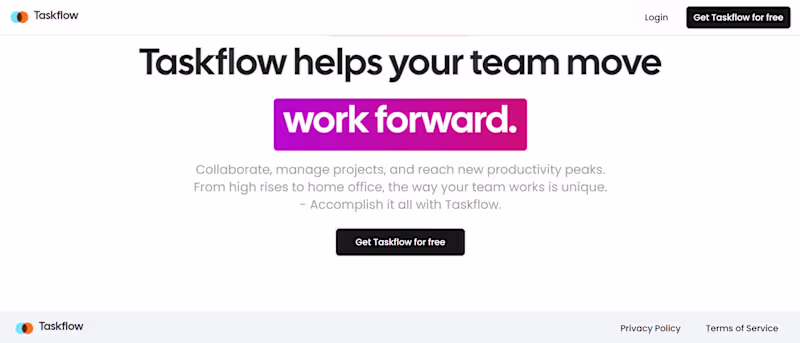 Cover image for Taskflow, an In-House custom Project Management tool