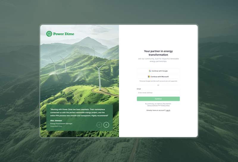 Cover image for Power Dime | Renewable Energy Platform