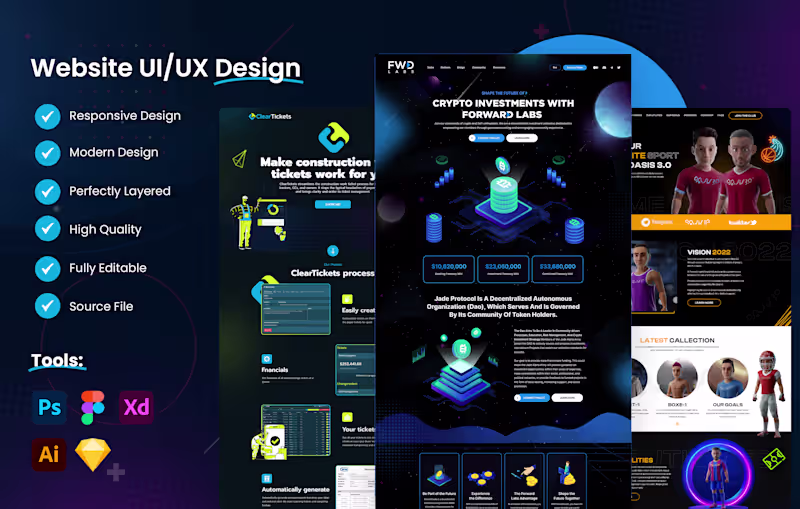 Cover image for Website UI/UX Design