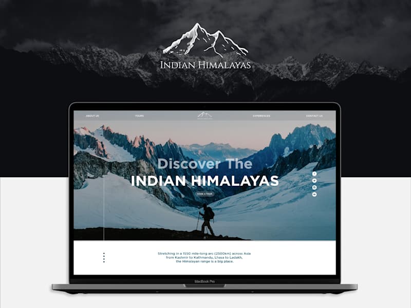 Cover image for Travel website concept : A guide to The Indian Himalayas