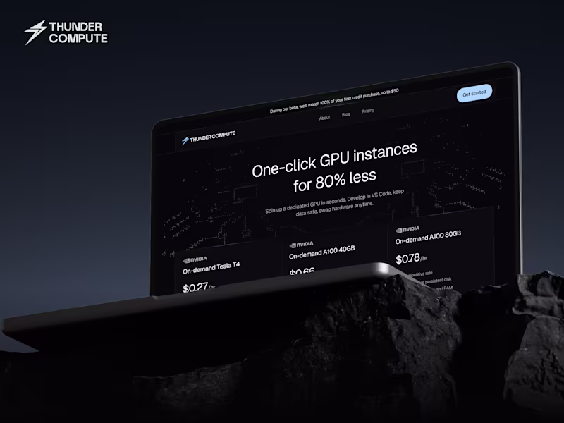 Cover image for Thunder Compute | Website Redesign & Development