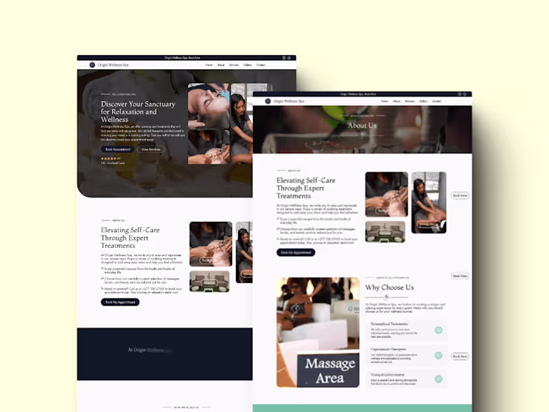 Cover image for Origin Wellness Spa - Framer Website Development