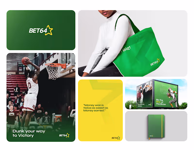 Cover image for Brand Identity Design for BET64 - A betting Platform