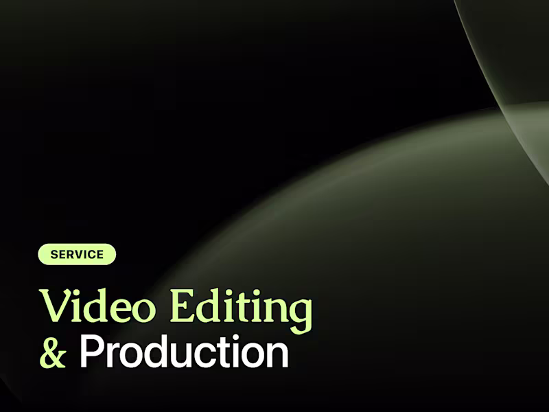 Cover image for Video Editing & Content Production