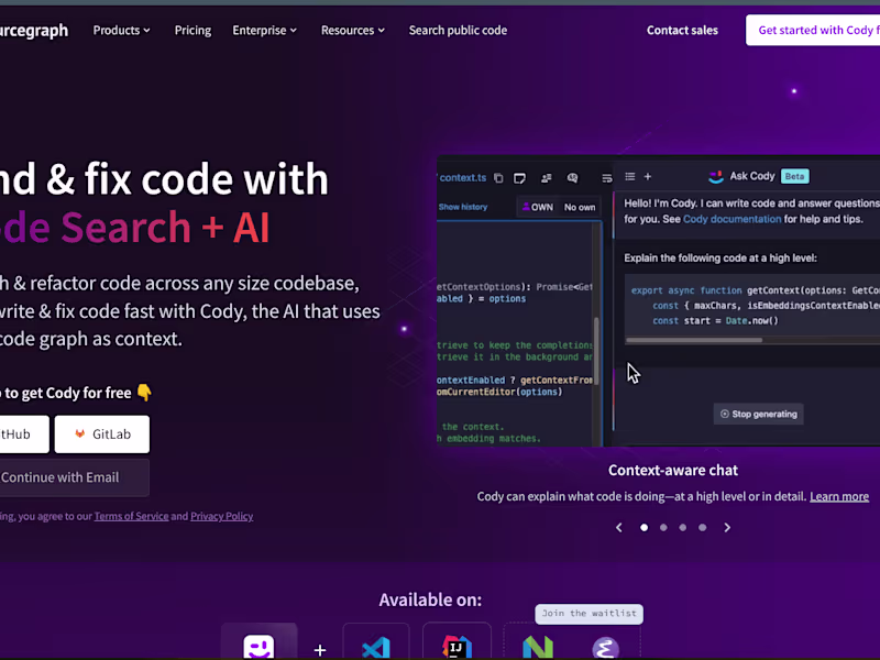 Cover image for Sourcegraph | Code AI platform
