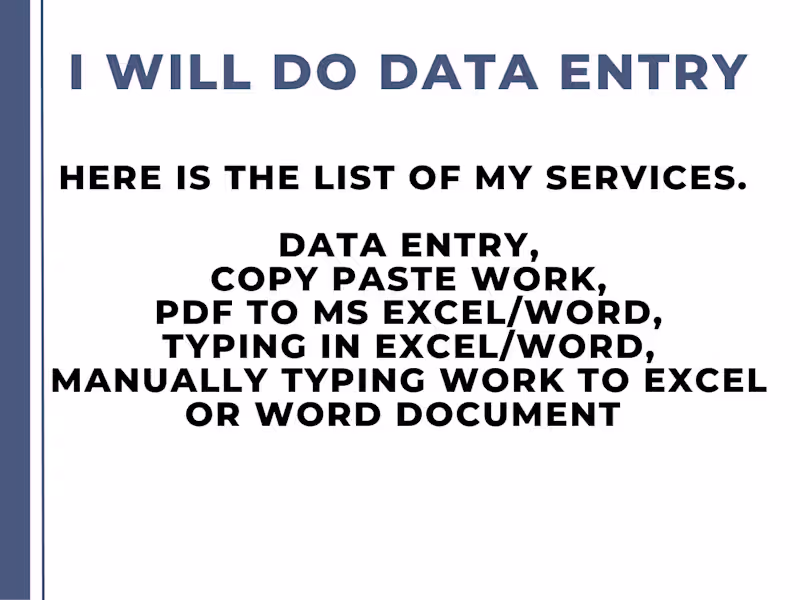 Cover image for data entry 