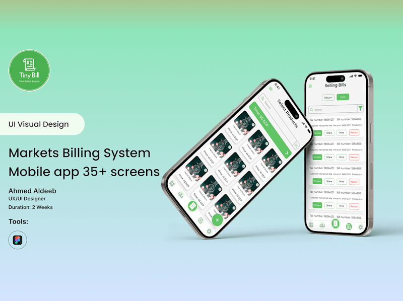 Cover image for UI Visual Design Full project 35+ screens :: Behance