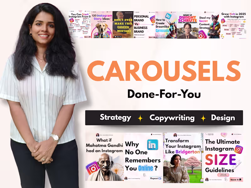 Cover image for I'll Create Instagram & LinkedIn Carousels that Attract Clients